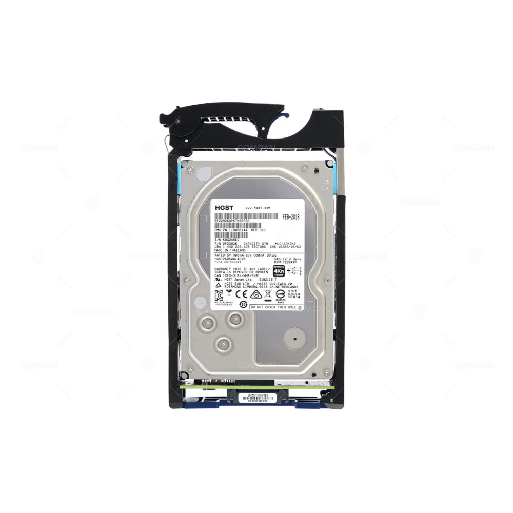 005052437 EMC HDD 6TB 7.2K SAS 12G 3.5" LFF 4KN FORMAT HOT-SWAP